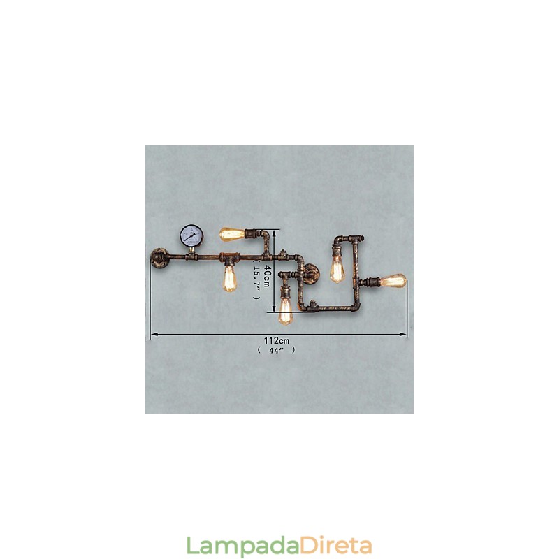 Luminárias de parede industriais loft Luminárias de parede antigas Edison com lâmpadas Luminária de parede vintage para iluminação de sala de estar