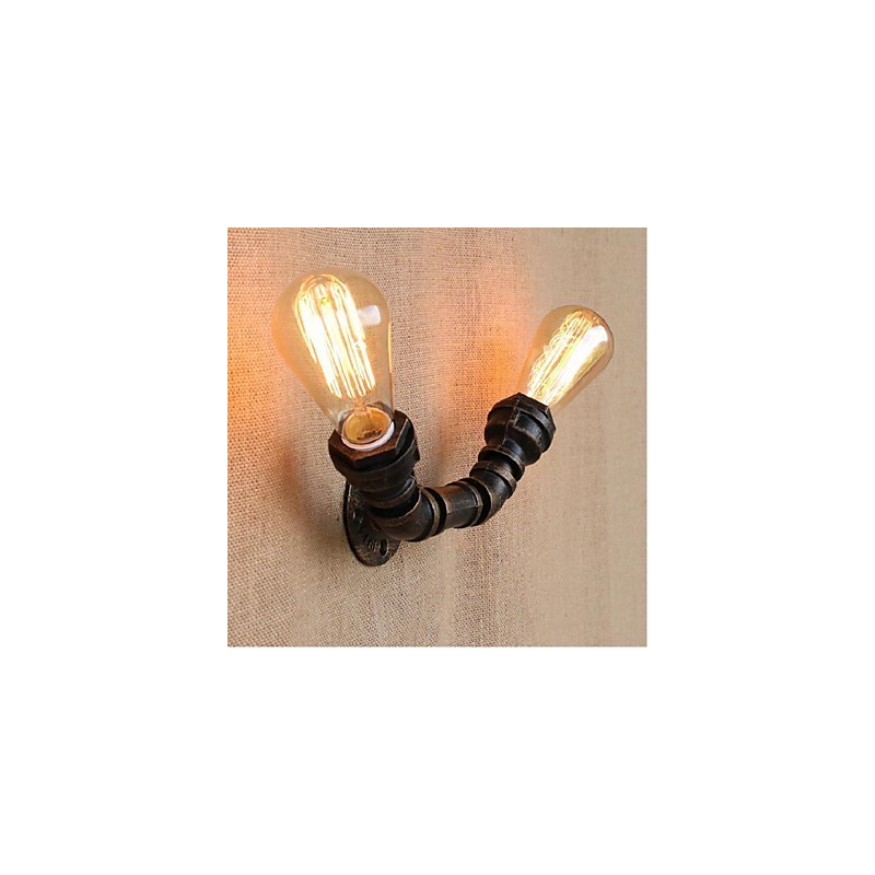 Nostalgia Simple Water Pipe Decorativo Pequeno Luminária de Parede Luz de Parede