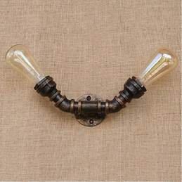 Nostalgia Simple Water Pipe Decorativo Pequeno Luminária de Parede Luz de Parede