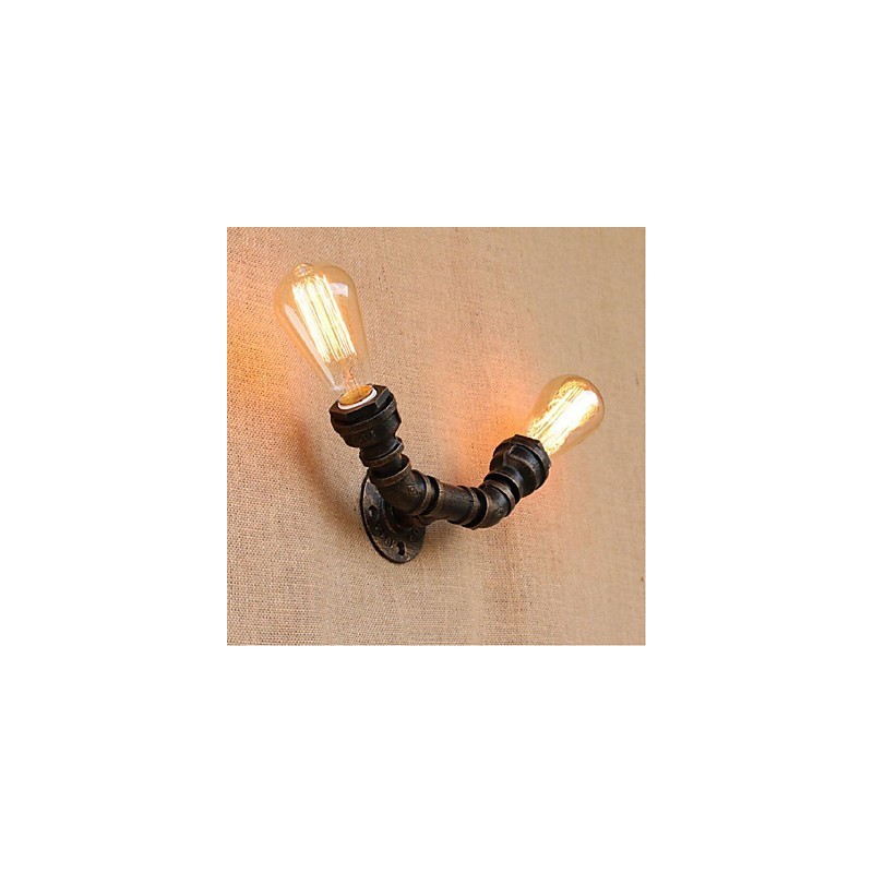 Nostalgia Simple Water Pipe Decorativo Pequeno Luminária de Parede Luz de Parede
