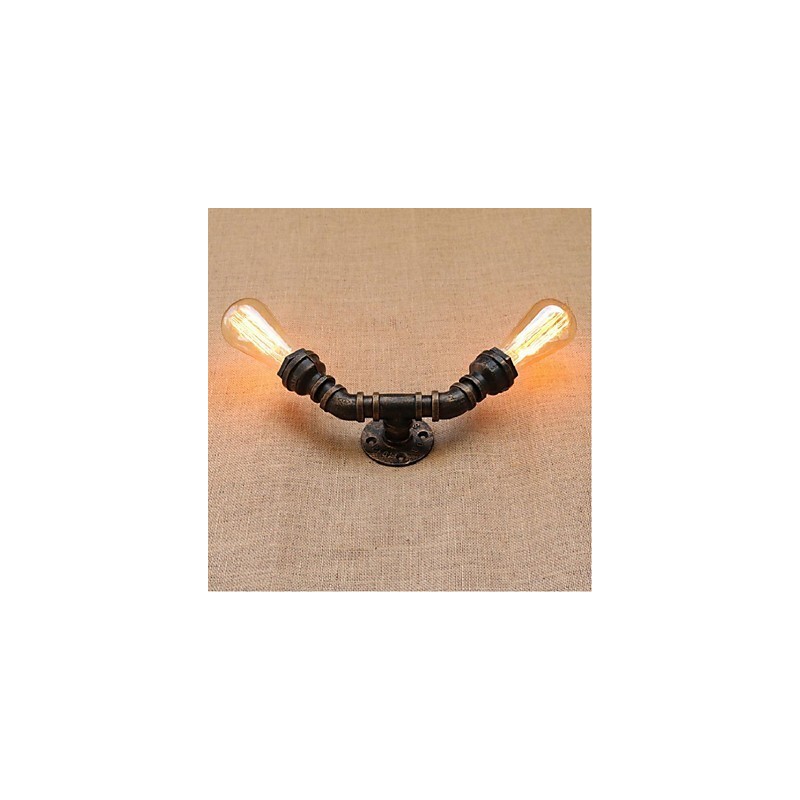 Nostalgia Simple Water Pipe Decorativo Pequeno Luminária de Parede Luz de Parede