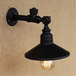 Pintura rústica de chalé para arandelas de parede com luz ambiente