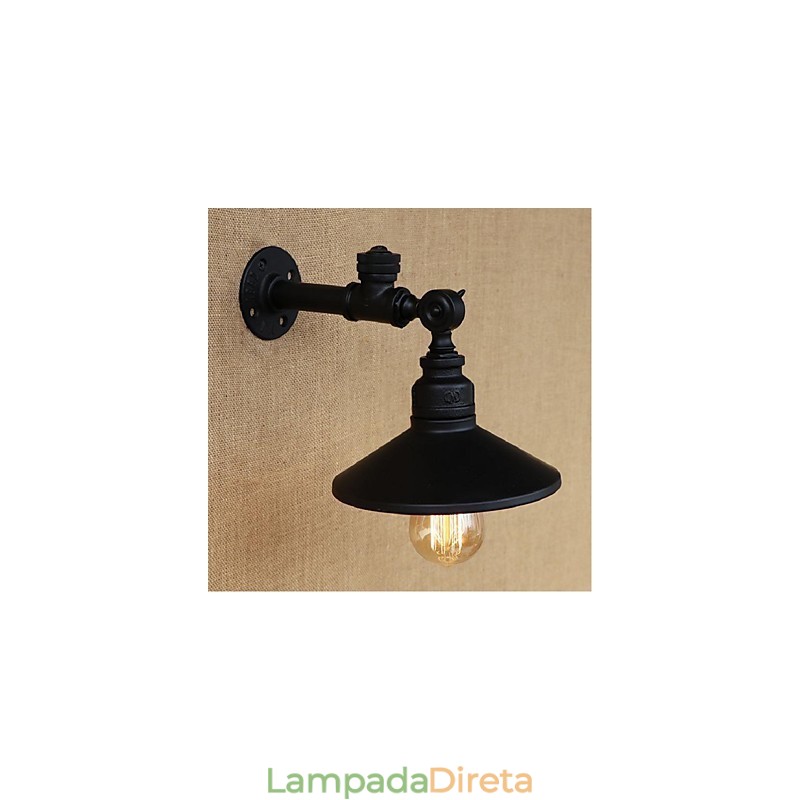 Pintura rústica de chalé para arandelas de parede com luz ambiente