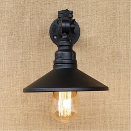 Pintura rústica de chalé para arandelas de parede com luz ambiente