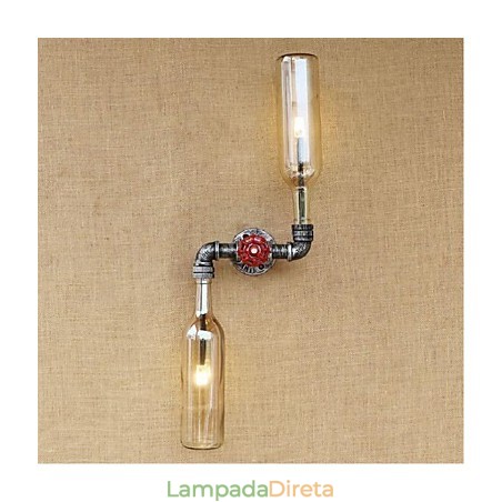 Luminária de parede rústica em latão para iluminação ambiente, luminária de parede âmbar Luminária de parede rústica em latão para iluminação ambiente, luminária de parede âmbar
