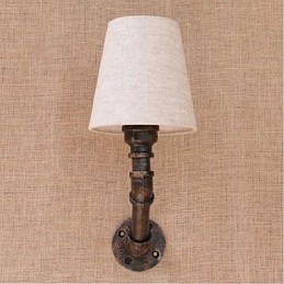 Luminária de parede rústica em latão para iluminação ambiente