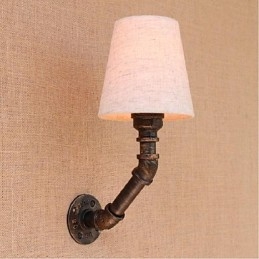 Luminária de parede rústica em latão para iluminação ambiente