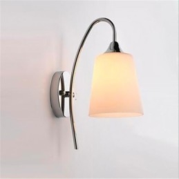 Luminária de parede moderna minimalista de vidro para cabeceira de corredor de hotel