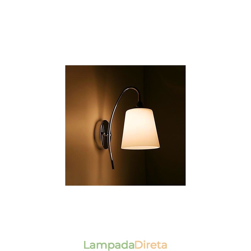 Luminária de parede moderna minimalista de vidro para cabeceira de corredor de hotel