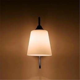 Luminária de parede moderna minimalista de vidro para cabeceira de corredor de hotel