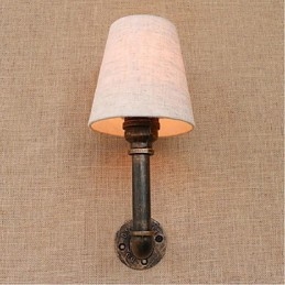 Luminária de parede rústica em latão para iluminação ambiente