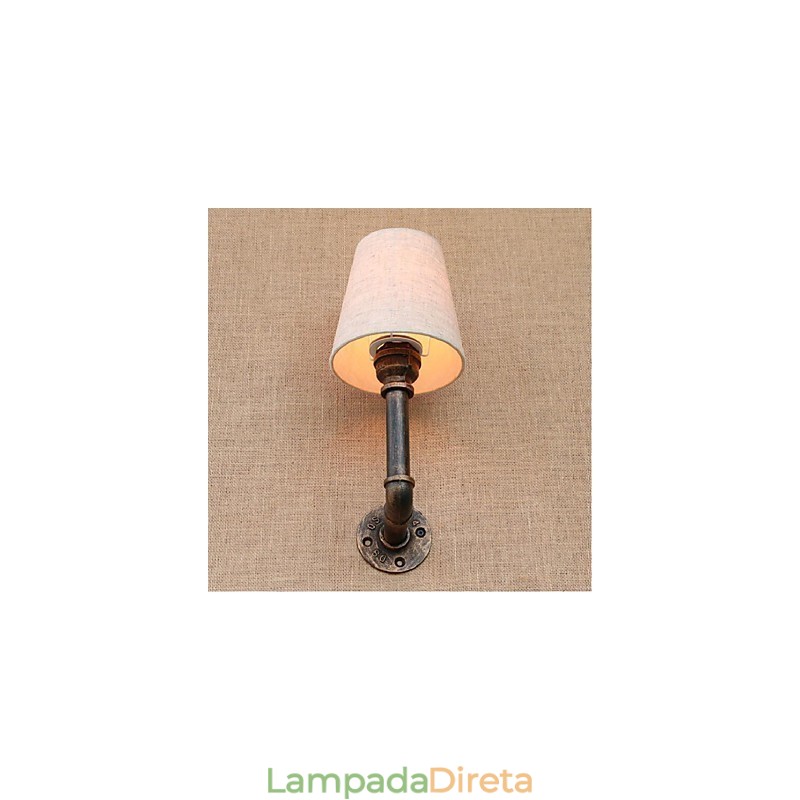 Luminária de parede rústica em latão para iluminação ambiente