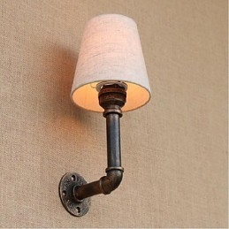 Luminária de parede rústica em latão para iluminação ambiente