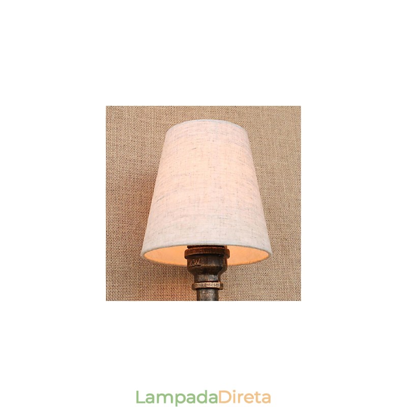 Luminária de parede rústica em latão para iluminação ambiente