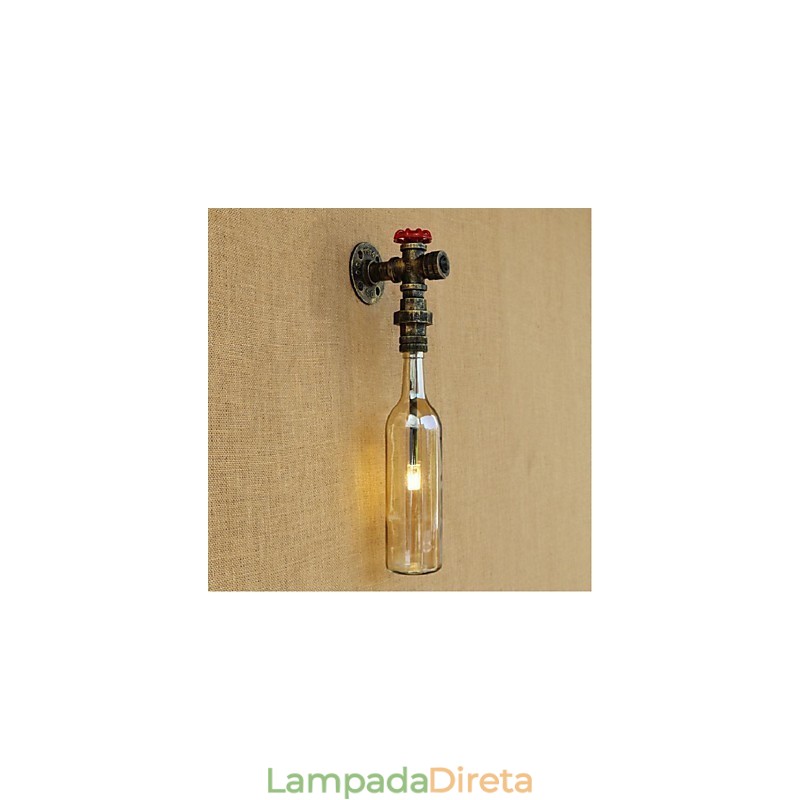 Luminária de parede Amber Water com interruptor