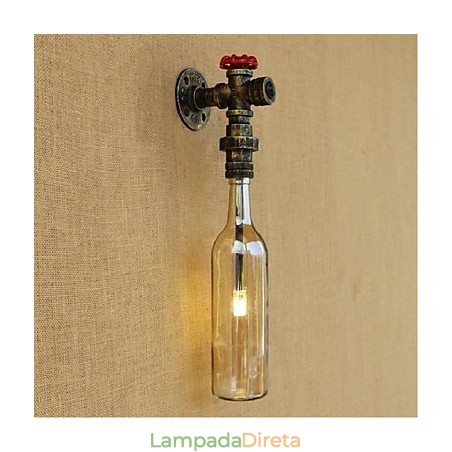 Luminária de parede Amber Water com interruptor Luminária de parede Amber Water com interruptor