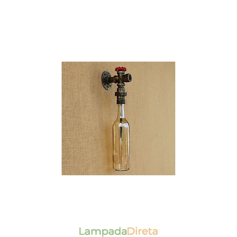Luminária de parede Amber Water com interruptor