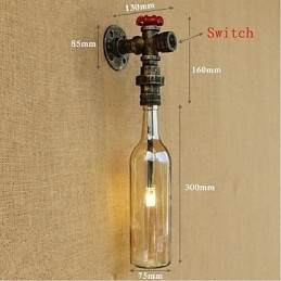 Luminária de parede Amber Water com interruptor