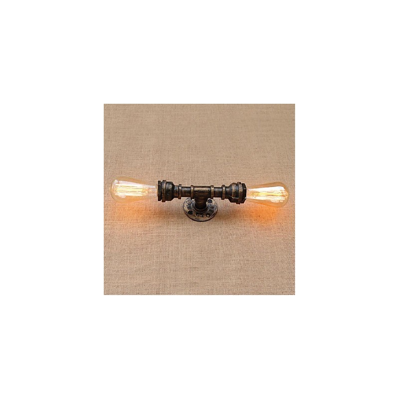 Nostalgia Simple Water Pipe Decorativo Pequeno Luminária de Parede Luz de Parede