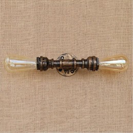 Nostalgia Simple Water Pipe Decorativo Pequeno Luminária de Parede Luz de Parede