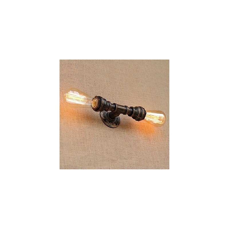 Nostalgia Simple Water Pipe Decorativo Pequeno Luminária de Parede Luz de Parede