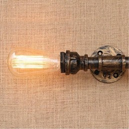 Nostalgia Simple Water Pipe Decorativo Pequeno Luminária de Parede Luz de Parede
