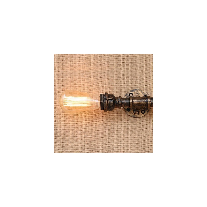 Nostalgia Simple Water Pipe Decorativo Pequeno Luminária de Parede Luz de Parede