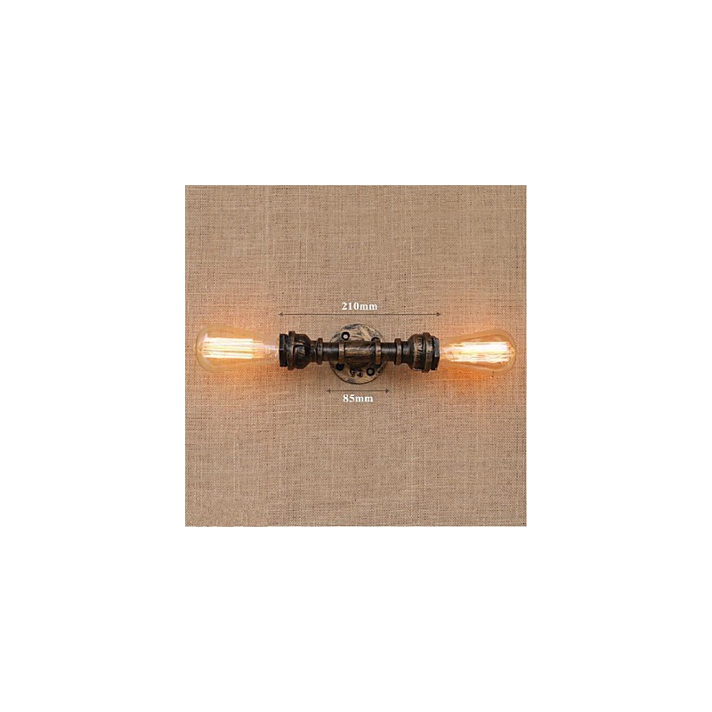 Nostalgia Simple Water Pipe Decorativo Pequeno Luminária de Parede Luz de Parede