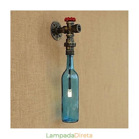 Interruptor de parede com luz de parede de garrafa de tubo de água Interruptor de parede com luz de parede de garrafa de tubo de água