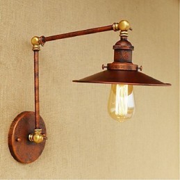 Braço longo Meio enferrujado Industrial Retro Nostalgic Retrátil Dobrável Arandelas de Parede Luz de Parede