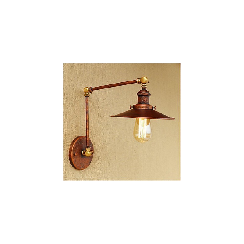 Braço longo Meio enferrujado Industrial Retro Nostalgic Retrátil Dobrável Arandelas de Parede Luz de Parede