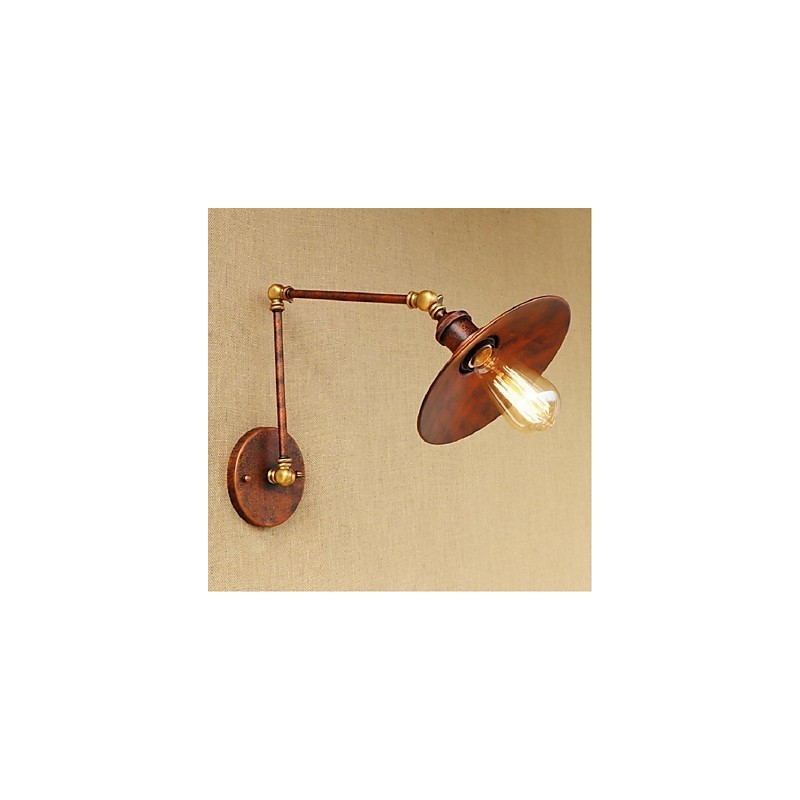 Braço longo Meio enferrujado Industrial Retro Nostalgic Retrátil Dobrável Arandelas de Parede Luz de Parede