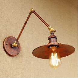 Braço longo Meio enferrujado Industrial Retro Nostalgic Retrátil Dobrável Arandelas de Parede Luz de Parede