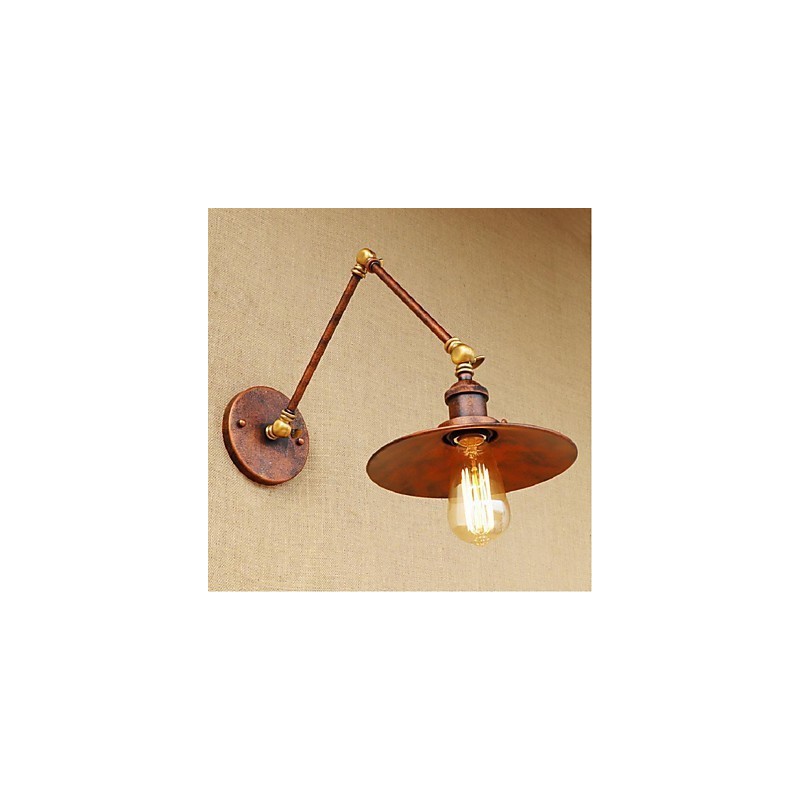 Braço longo Meio enferrujado Industrial Retro Nostalgic Retrátil Dobrável Arandelas de Parede Luz de Parede