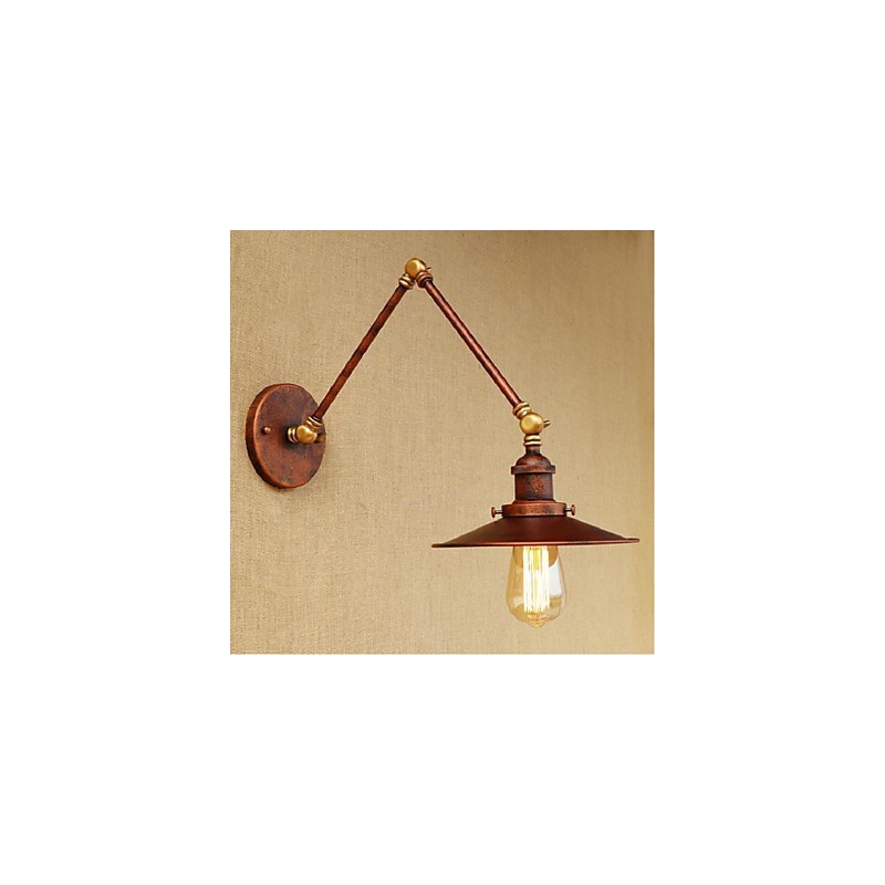 Braço longo Meio enferrujado Industrial Retro Nostalgic Retrátil Dobrável Arandelas de Parede Luz de Parede
