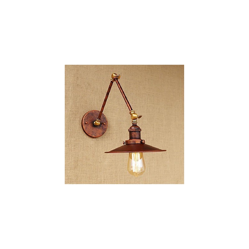 Braço longo Meio enferrujado Industrial Retro Nostalgic Retrátil Dobrável Arandelas de Parede Luz de Parede