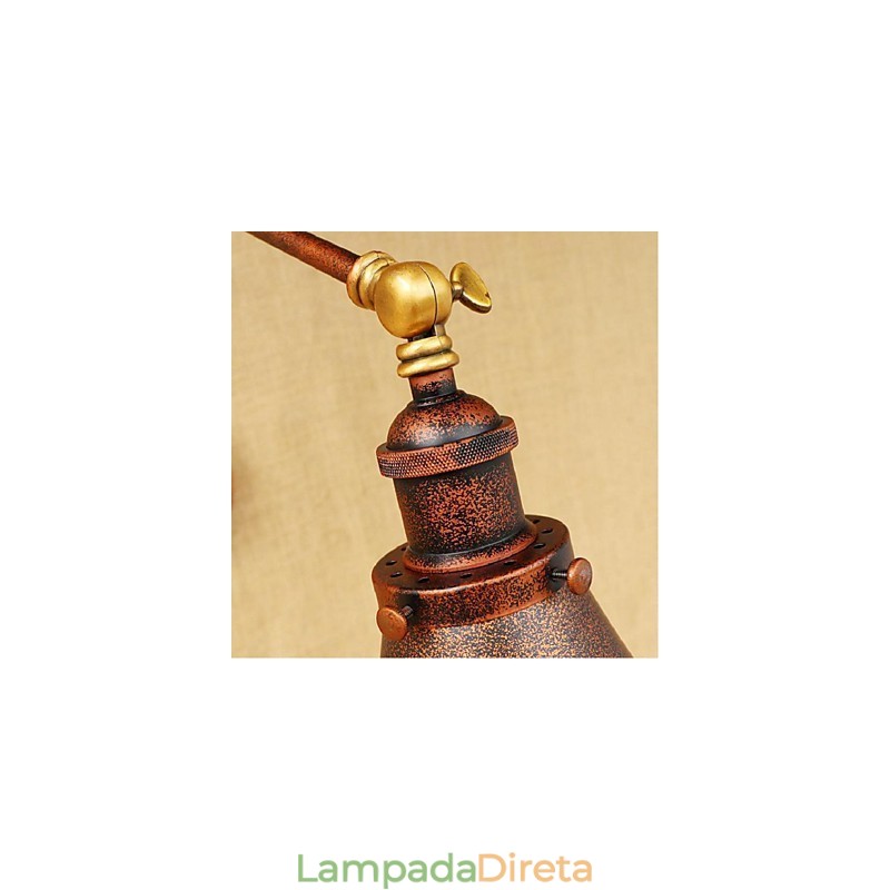 Braço longo Meio ferrugem Retro Criativo Nostalgic Retrátil Dobrável Arandelas de Parede Luz de Parede