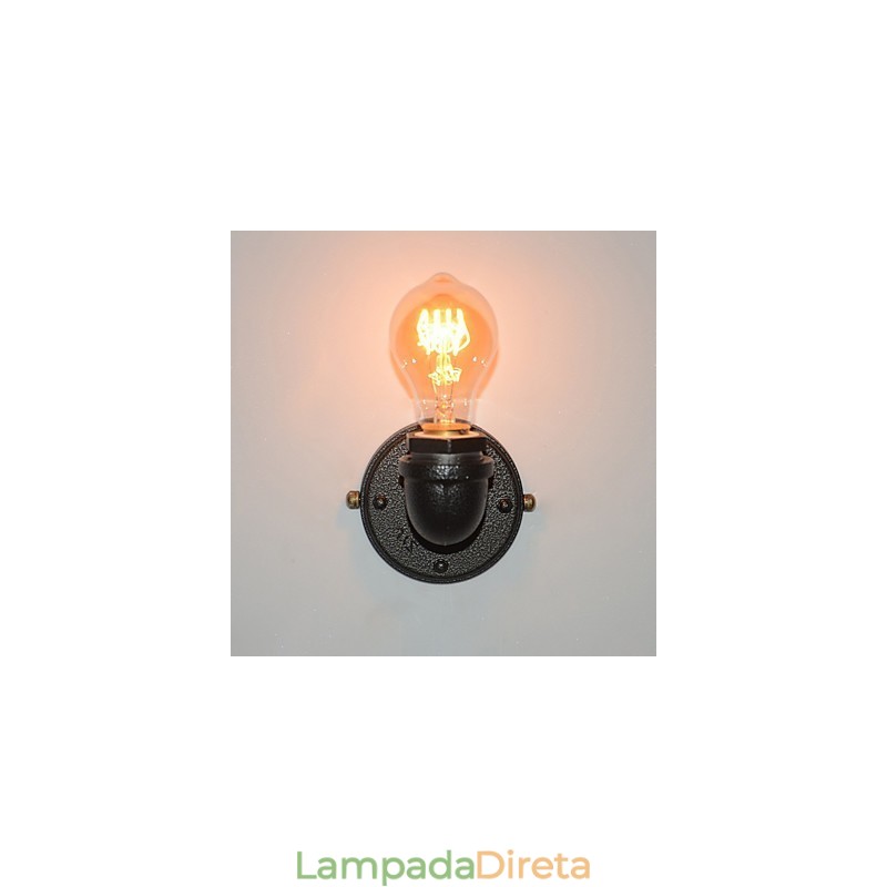 Luminária de parede decorativa de tubo de ferro industrial retrô simples Luminária de parede