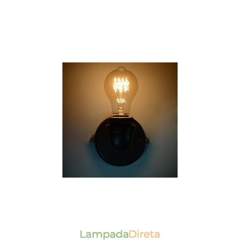 Luminária de parede decorativa de tubo de ferro industrial retrô simples Luminária de parede