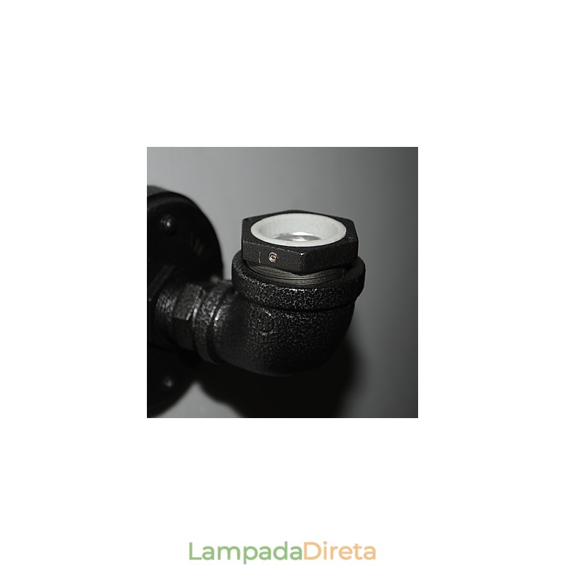 Luminária de parede decorativa de tubo de ferro industrial retrô simples Luminária de parede