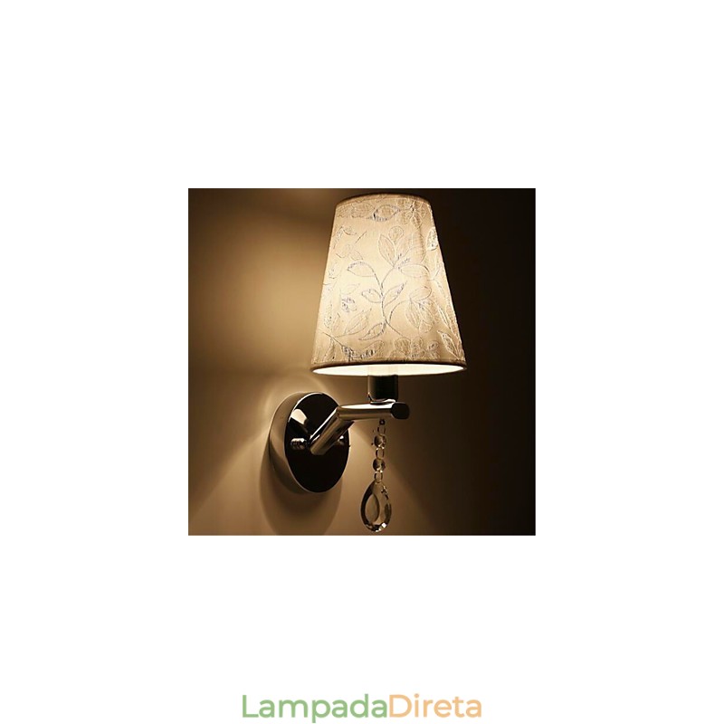 Recurso de prata contemporâneo moderno para arandelas de parede de luz ambiente de cristal