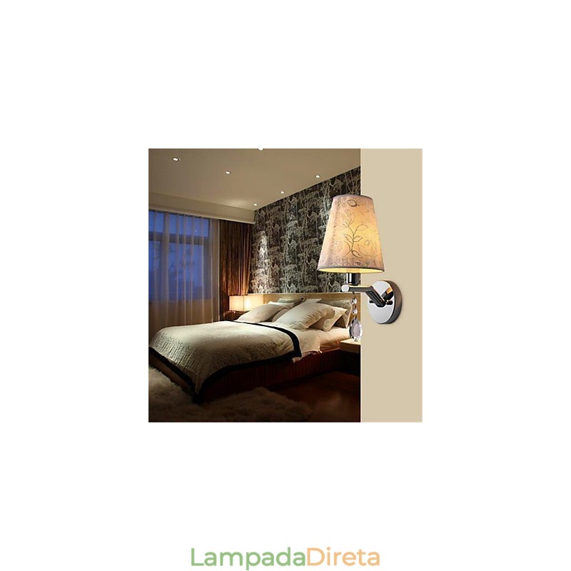 Recurso de prata contemporâneo moderno para arandelas de parede de luz ambiente de cristal
