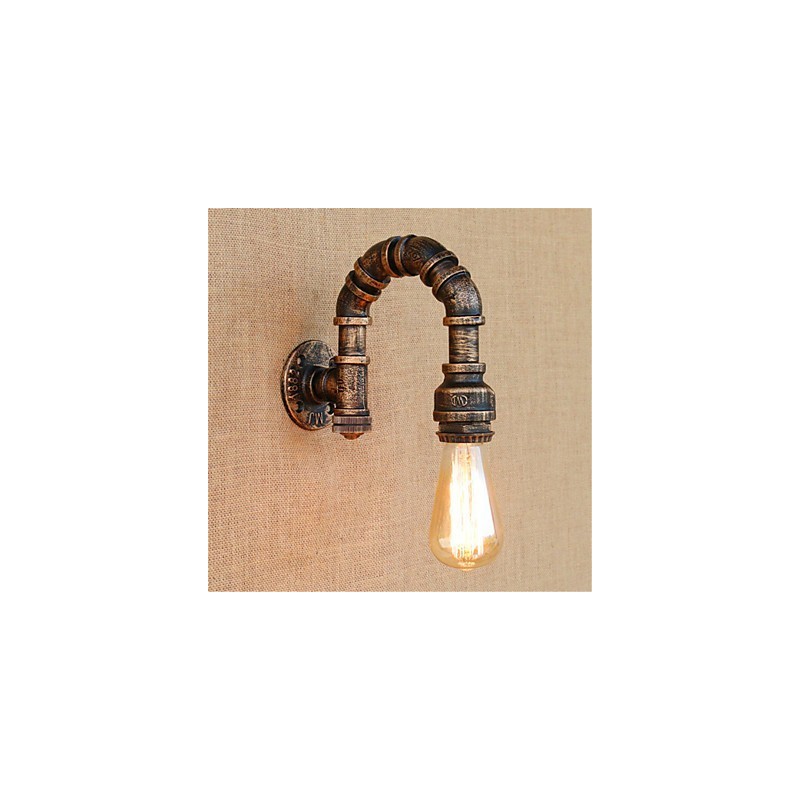 Pintura rústica de chalé para arandelas de parede com luz ambiente