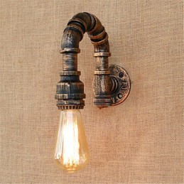 Pintura rústica de chalé para arandelas de parede com luz ambiente