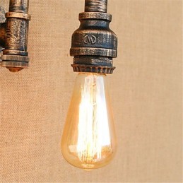 Pintura rústica de chalé para arandelas de parede com luz ambiente