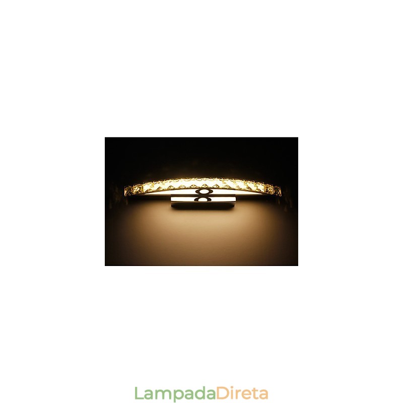 Iluminação de parede de cristal contemporânea para banheiro