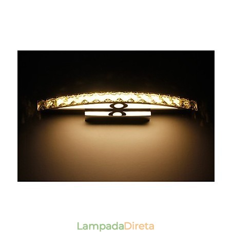 Iluminação de parede de cristal contemporânea para banheiro