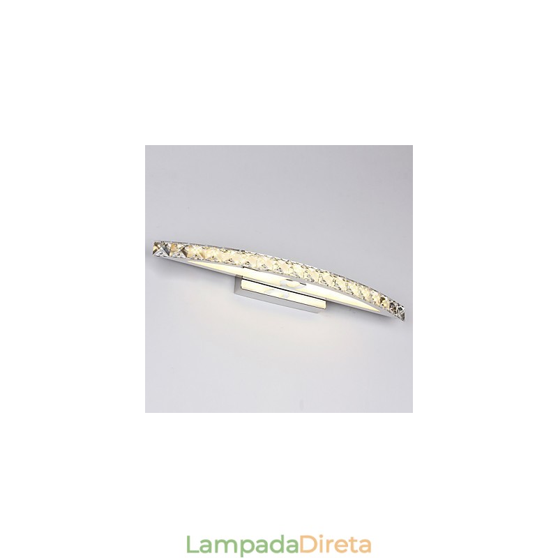 Iluminação de parede de cristal contemporânea para banheiro