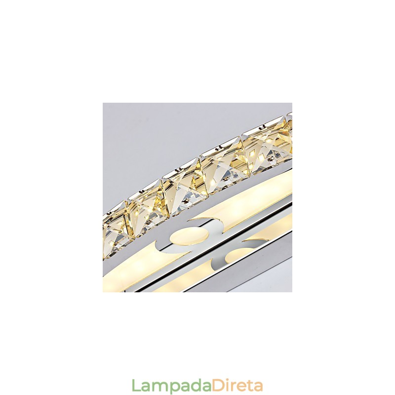 Iluminação de parede de cristal contemporânea para banheiro