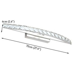 Iluminação de parede de cristal contemporânea para banheiro
